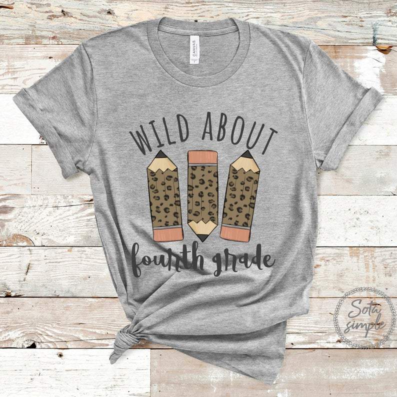 4Th Grade Teacher Shirt – Leopard Print Shirt – Teaching Shirt – Teaching Tee – Teacher Shirt – Teaching Shirt – Fourth Grade