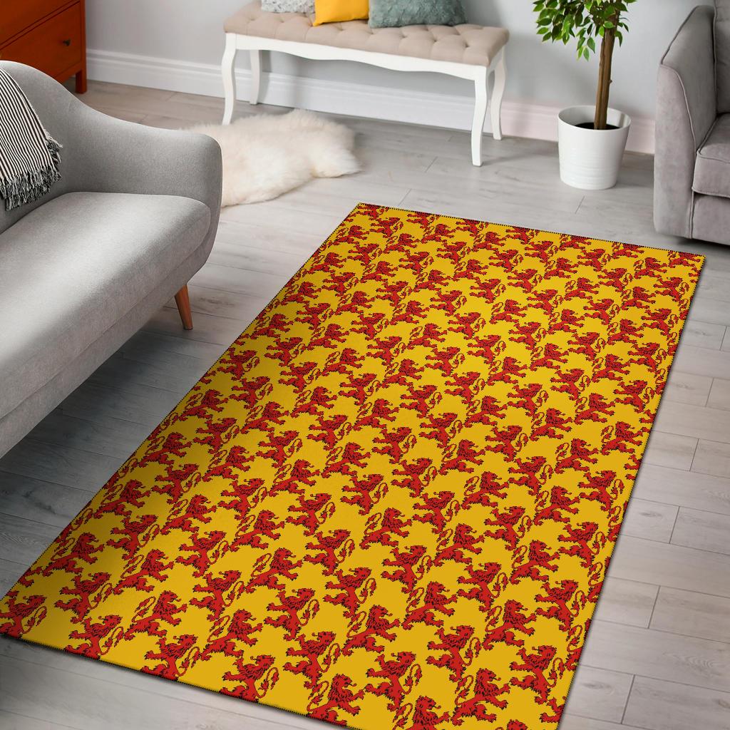 1Stscotland Area Rug Scottish Lion Repeating Pattern A7