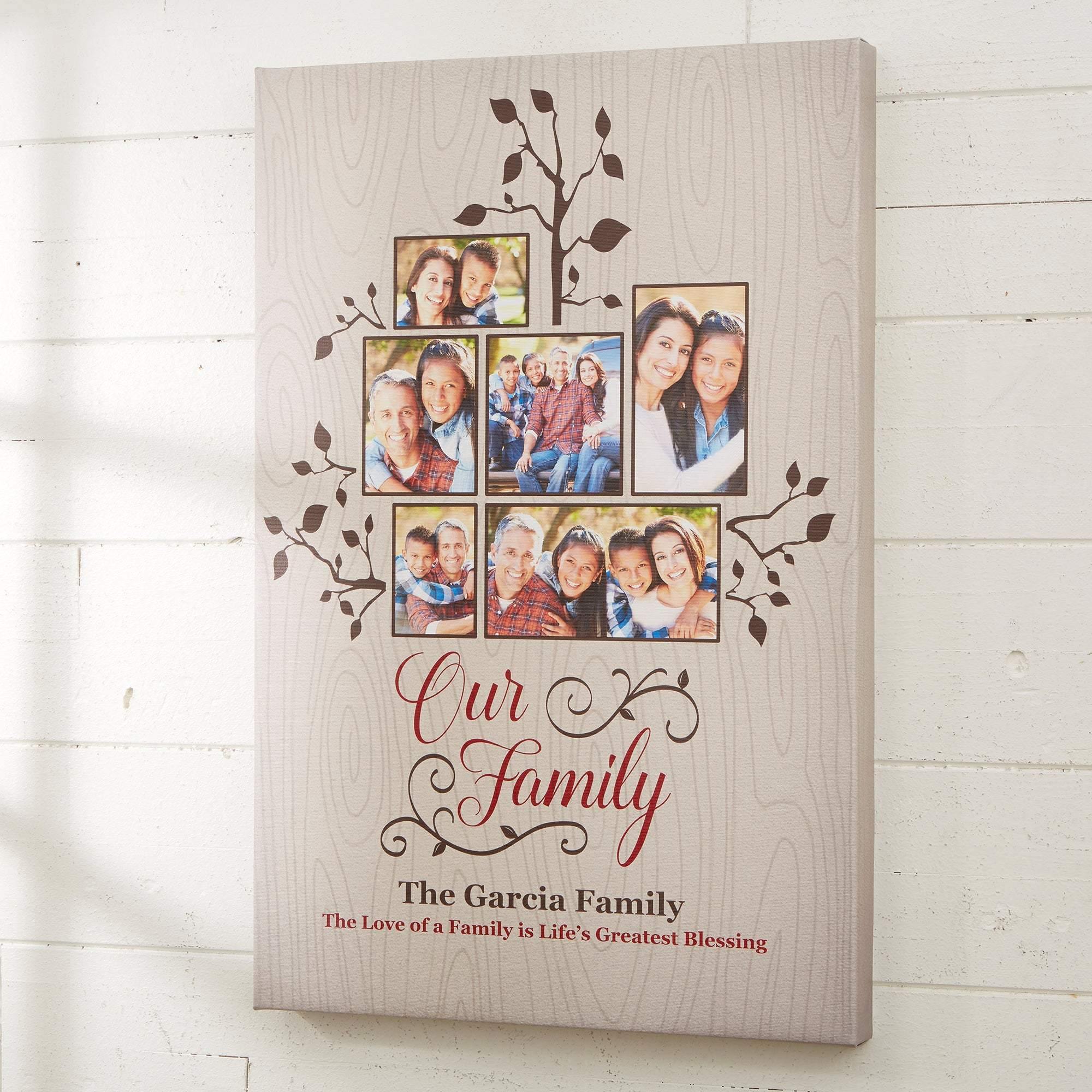 [Personalized Name & Photo] Photo Family Tree – Perfect Gift Idea, Gift For Family, Gift For Home Decor, Best Idea Gift – Matte Canvas, Wall Art, Canvas Prints