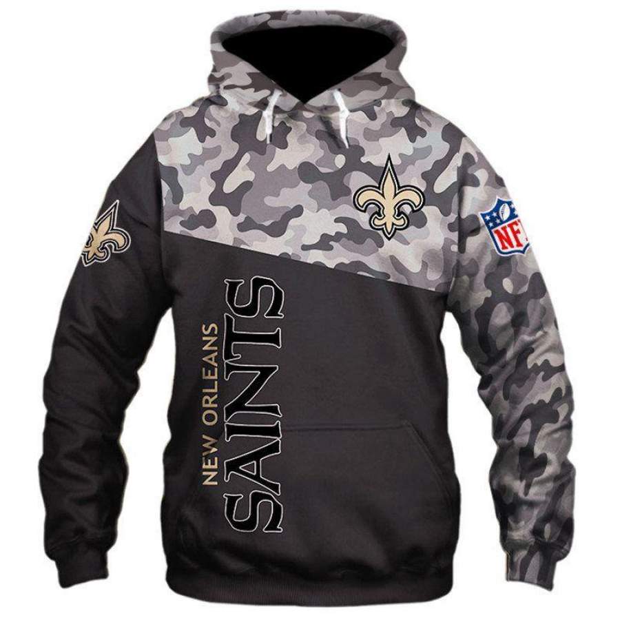 New Orleans Saints Military Hoodie Unisex 3D All Over Print