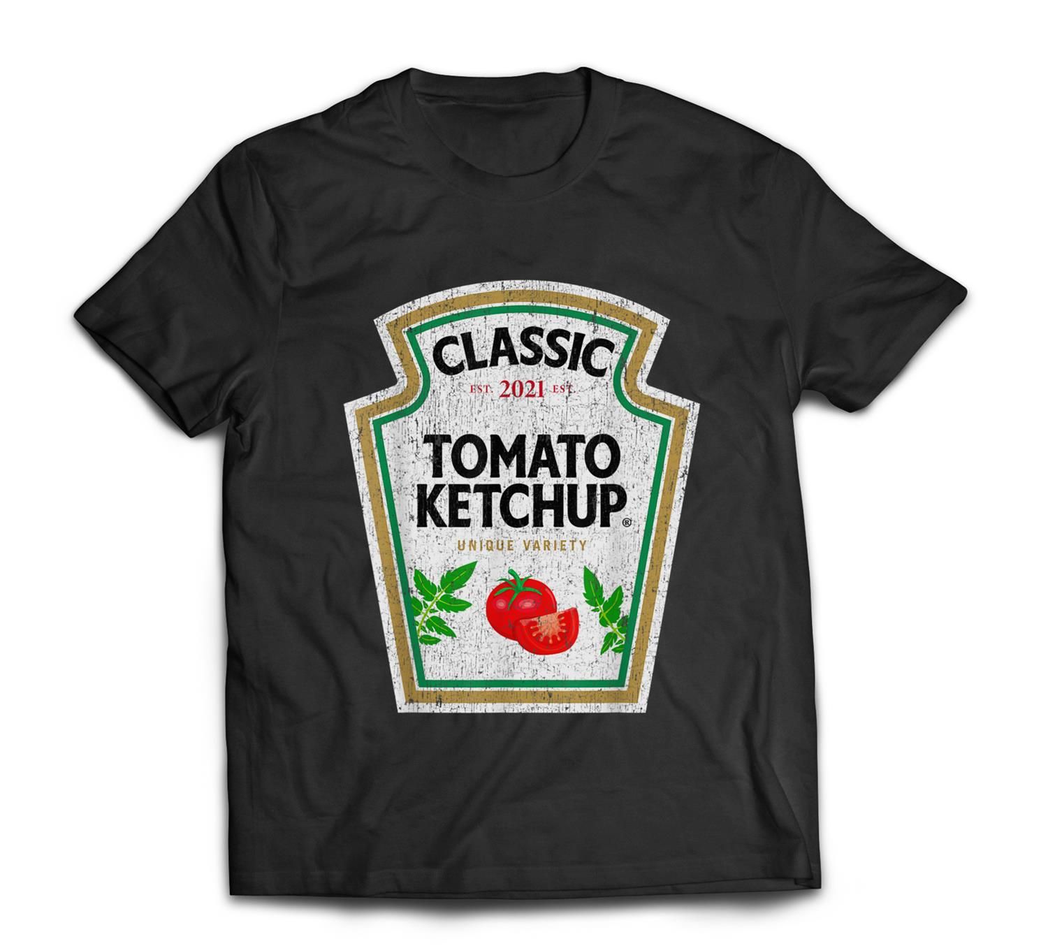 Ketchup Costume Condiments Couples Group Halloween Day T-Shirt
