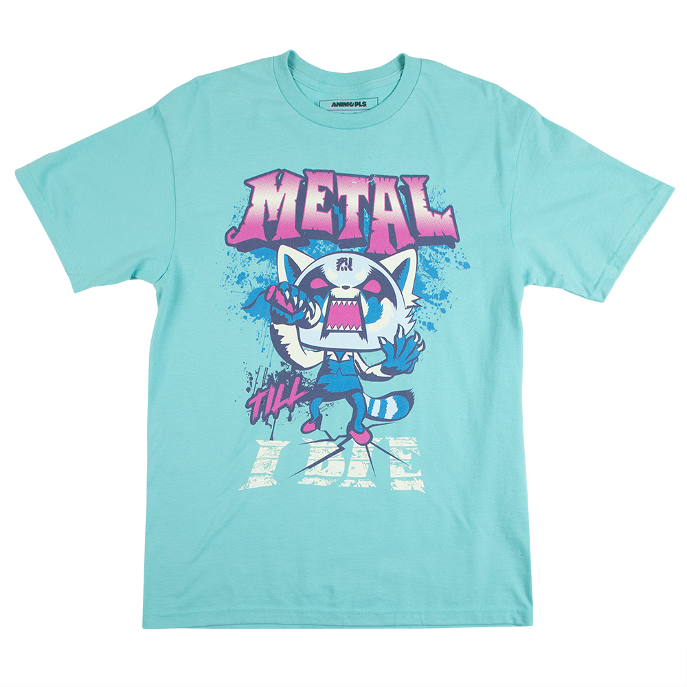 Aggretsuko Metal Till I Die Mint Tee