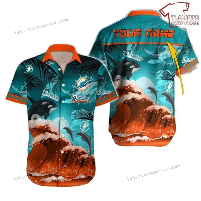 Personalized Miami Dolphins Hawaiian Shirt Nfl Football Aloha Hawaiian Shirt For Men Women