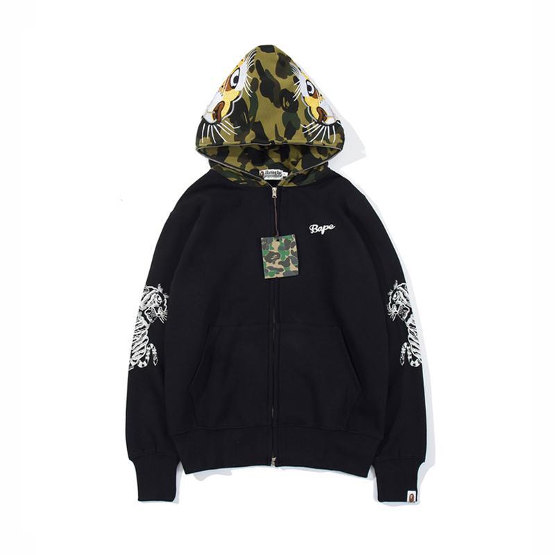 Bape Tiger Hoodie Black Hdcp6336