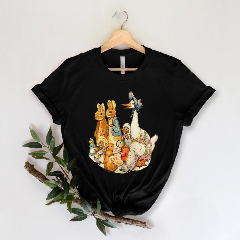 Beatrix Potter Characters Inspired Shirt, Children Story Shirt, Peter Rabbit Shirt, Jemima Puddle Duck, Unisex T-Shirt