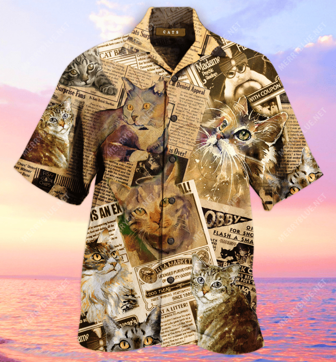 Wanted Dead Or Alive Cats Unisex Hawaiian Shirt