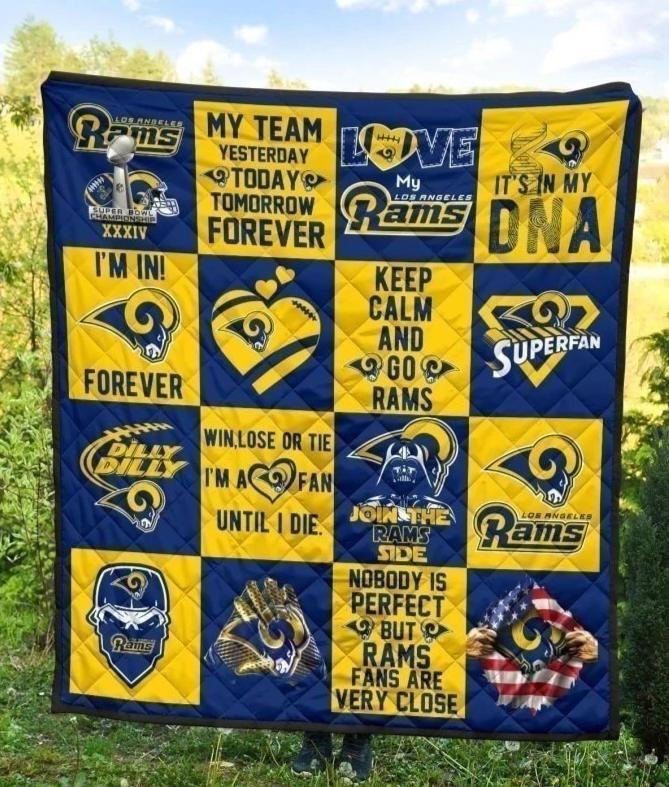 My Team Los Angeles Rams Quilt Blanket For Fan Gift