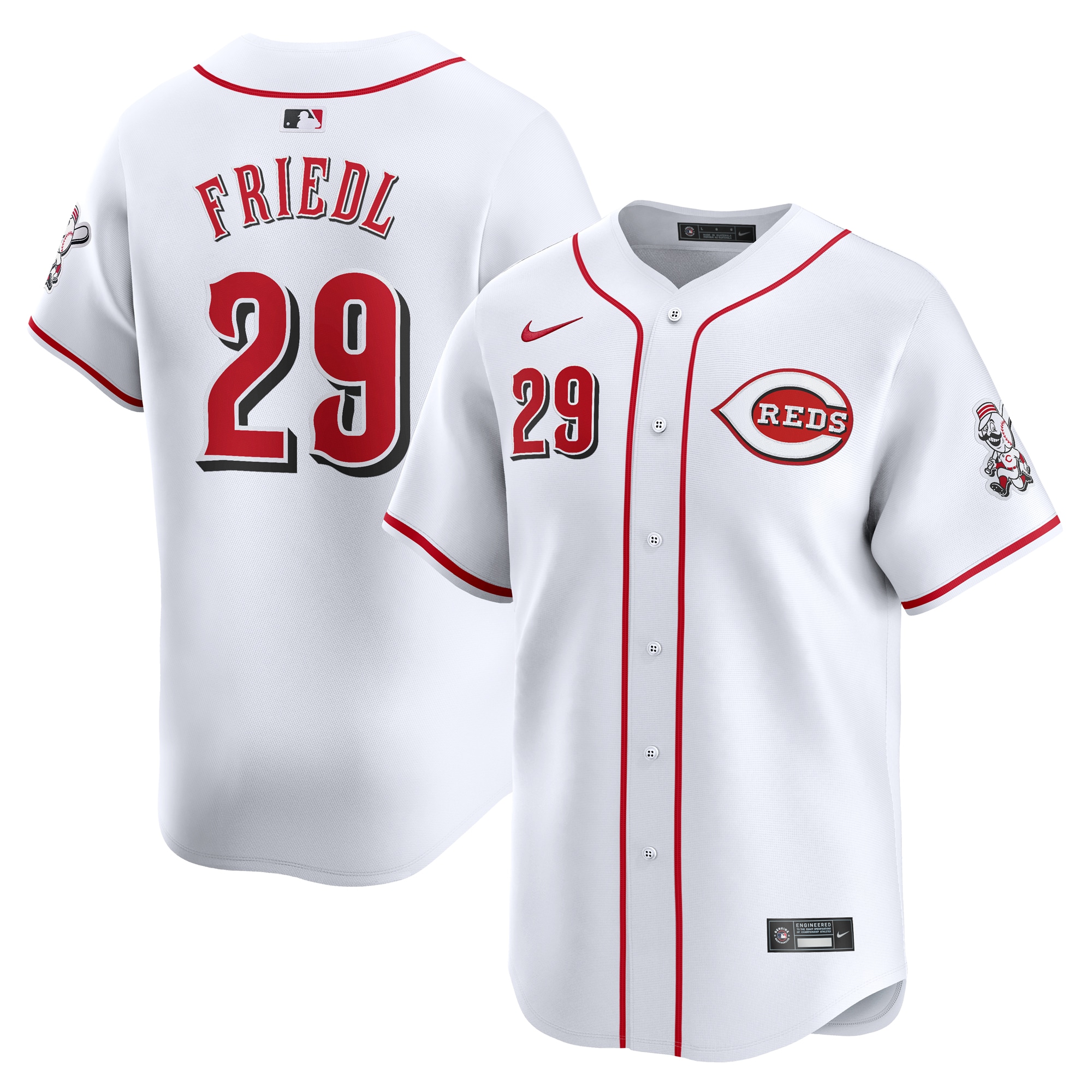 TJ Friedl Cincinnati Reds Home Limited Player Jersey – White