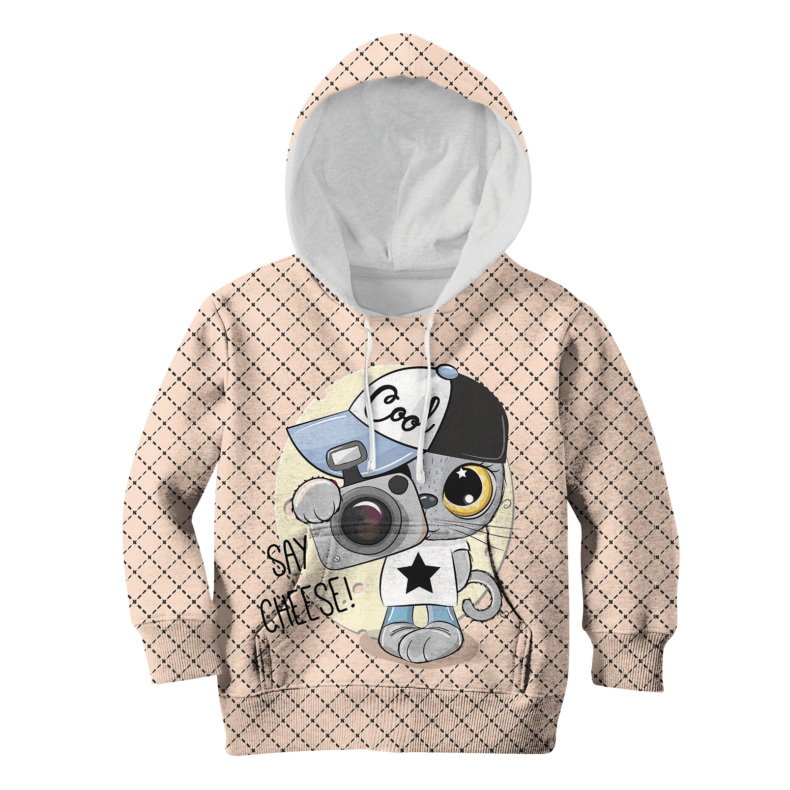 Cute Cat Is Taking Photos Kid Custom Hoodies T-Shirt Apparel