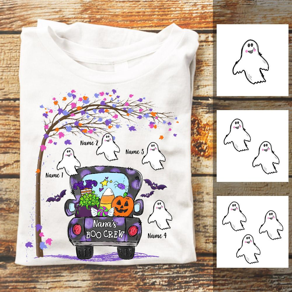 Personalized Grandma Boo Crew Fall Halloween T Shirt Jl271 81O53