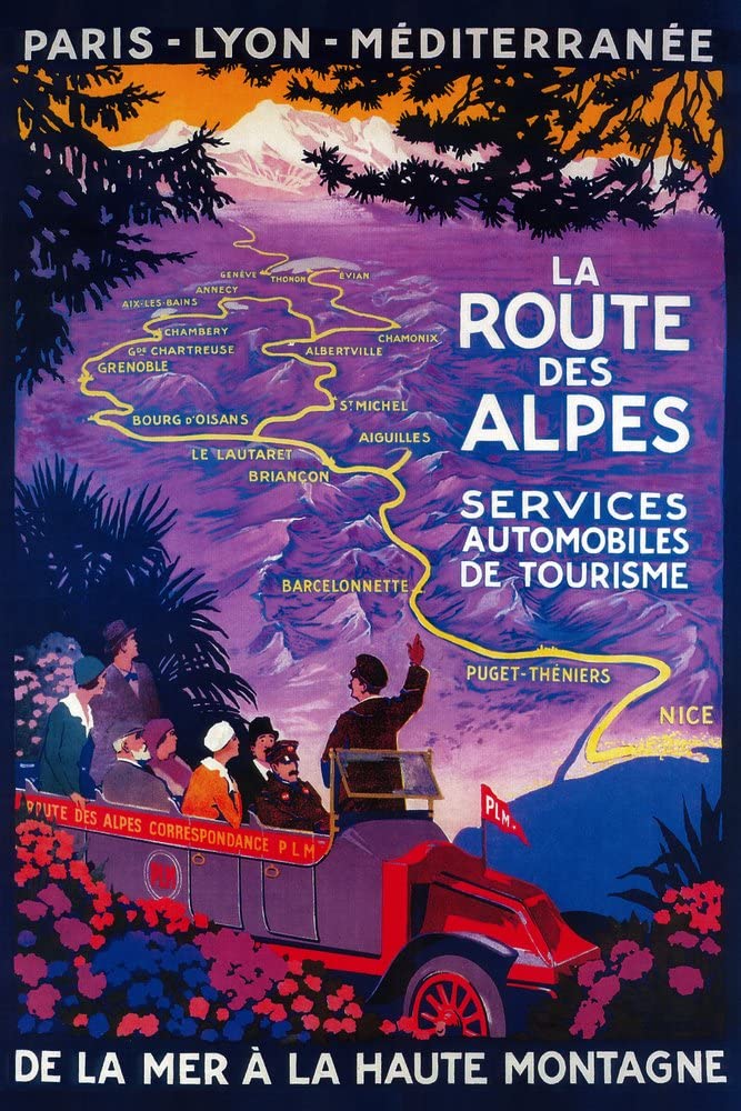 France – La Route Des Alpes – Vintage Travel Poster