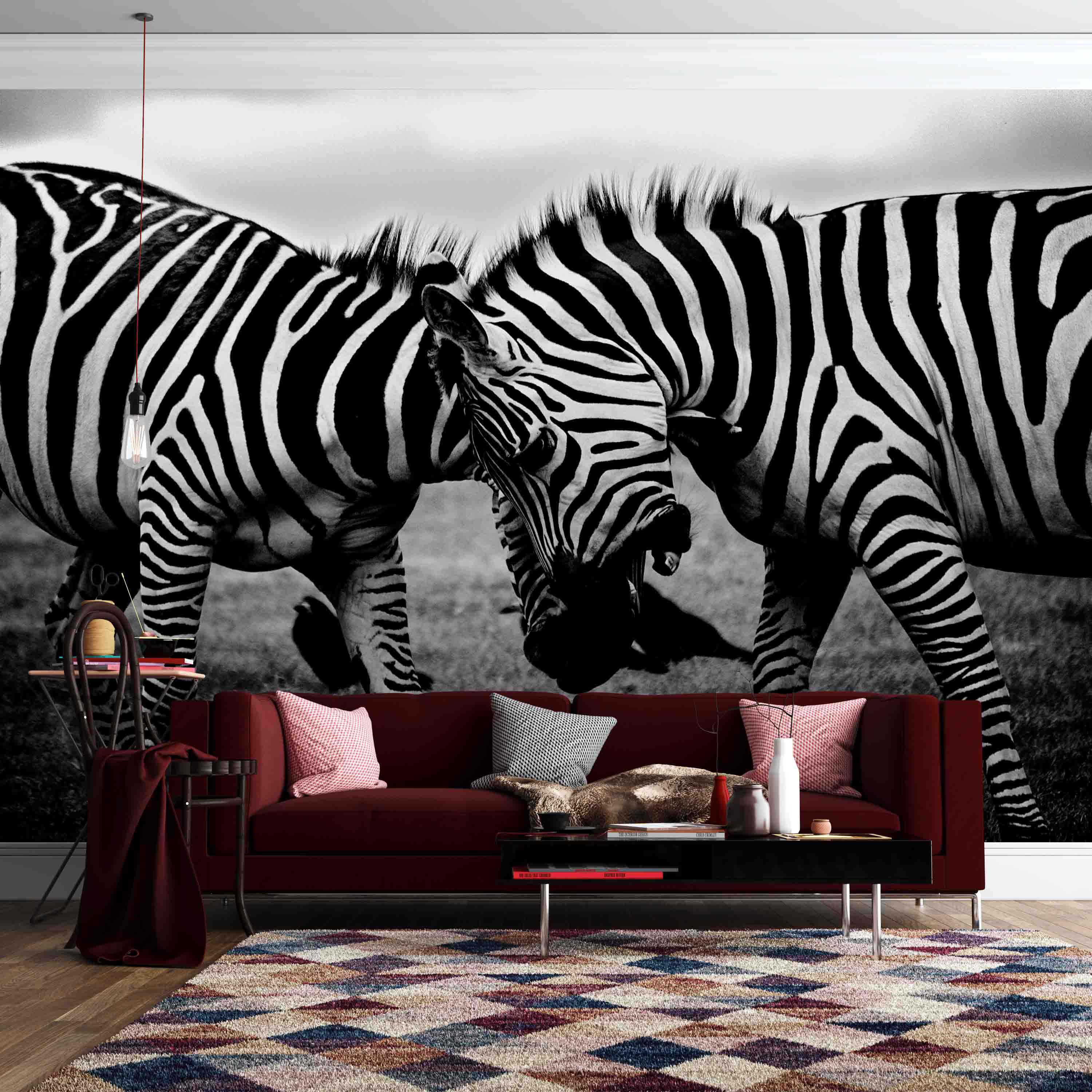 3D Animal Zebra Wall Mural Wallpaper A105 Lqh