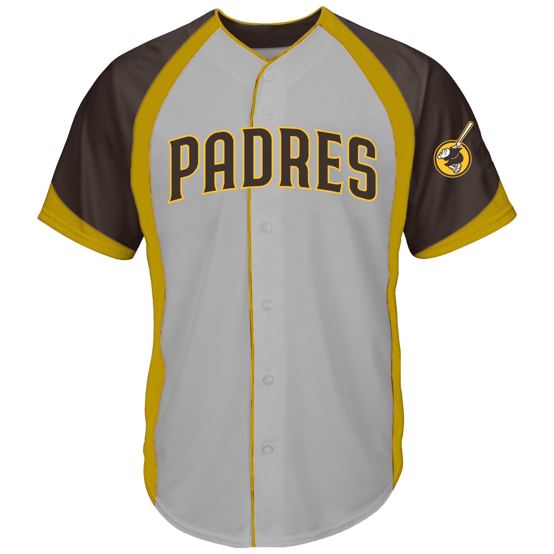 Men’s San Diego Padres  Profile Gray Big & Tall Colorblock Team Fashion Jersey