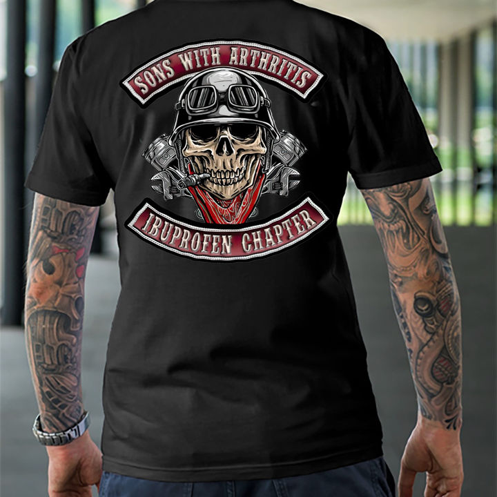 Vintage Son Of Ibuprofen Funny Arthritis Chapter Biker T-Shirt