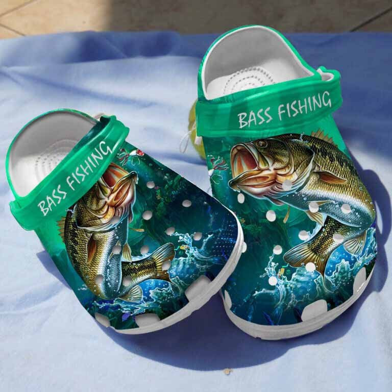 Amazing Bass Fishing Clogs Shoes Gifts For Fathers Day