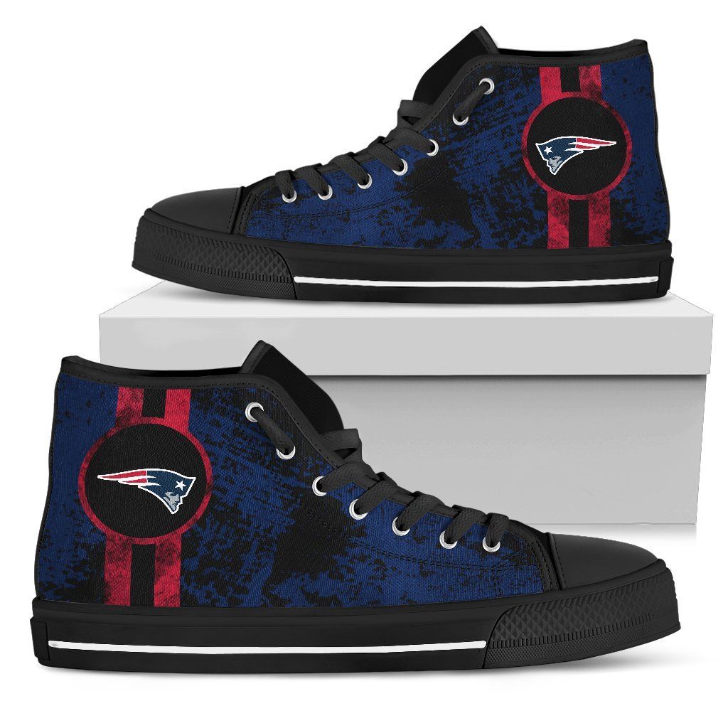 New England Patriots Blue Color High Top Shoes