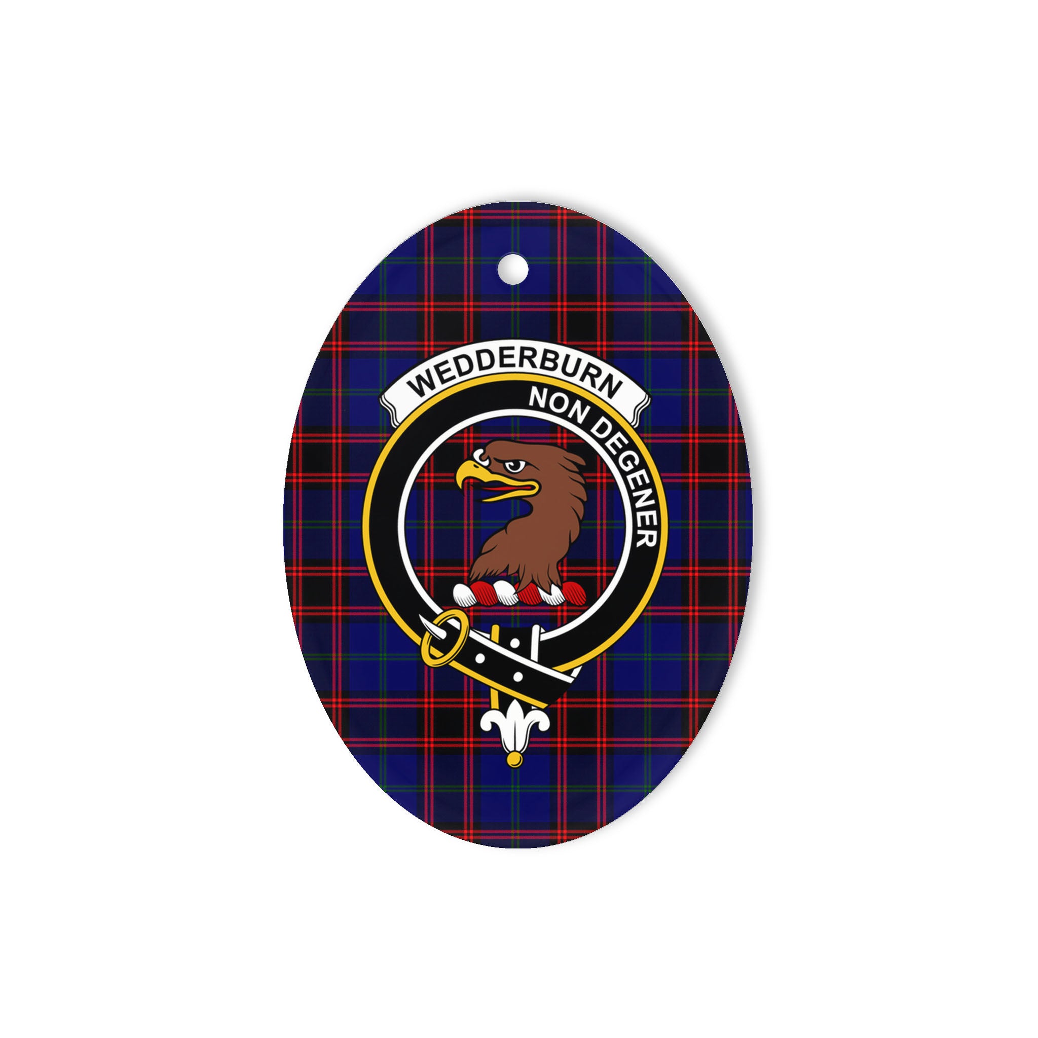 Wedderburn Scottish Clan Plaid Ornament Gift. Christmas Tree Ornament Wedderburn Clan Tartan Ornament Great Christmas Ornaments Gift Oval Ornament