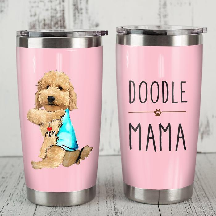 Goldendoodle Dog Steel Tumbler – Dog Mom Gifts – Dog Lover Gifts For Women – Dog Gifts For Dog Lovers