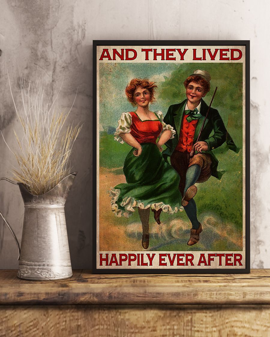Irish Dancing Couple And They Lived Canvas Poster Wall Art, Poster Print, Canvas Print Wall Decor
