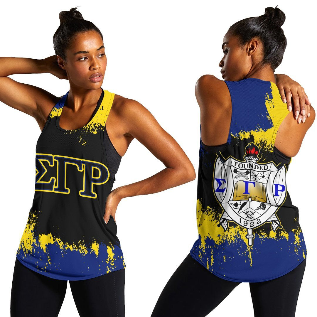 Sorority Tank Top – Sigma Gamma Rho Women’S Racerback Tank – Face Style