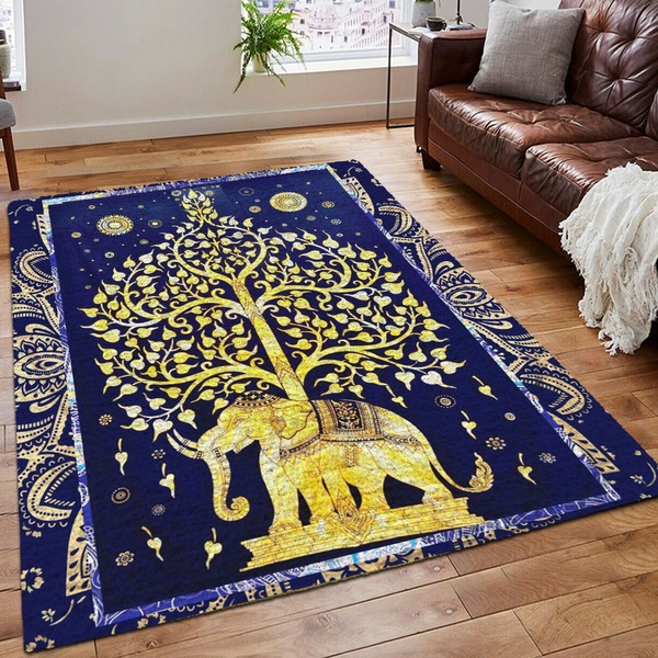 Meditation Elephant Mandala Rug Abc06011291