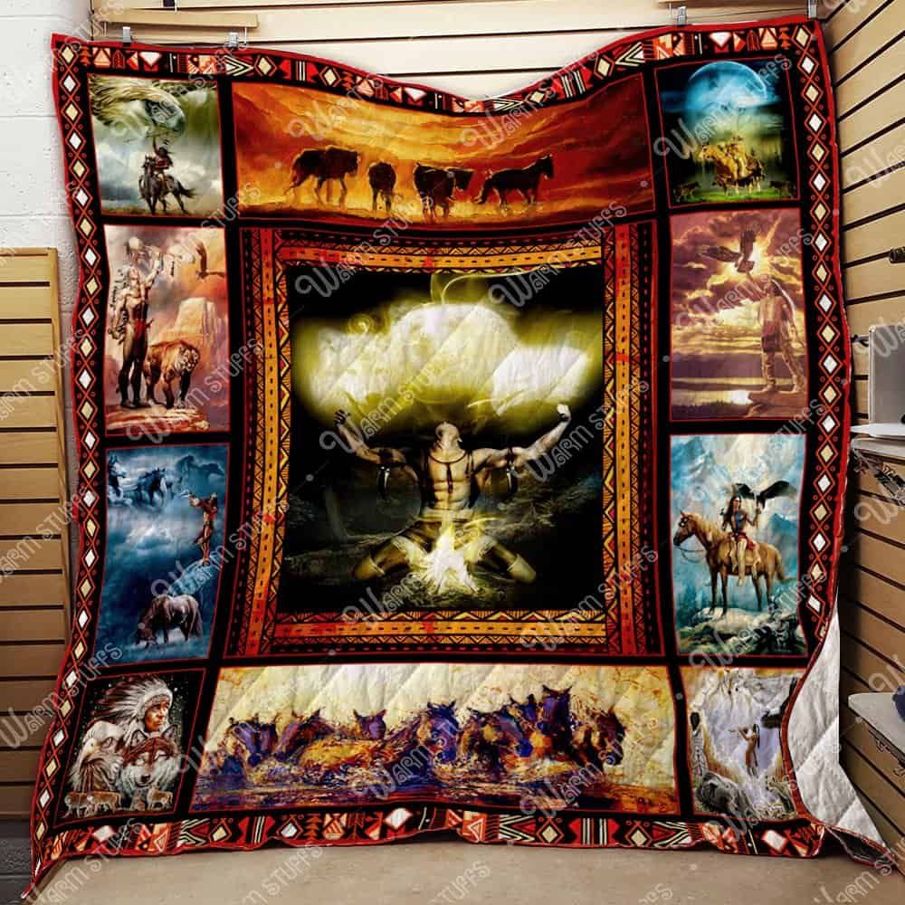 Native American Spirit 3D Quilt Blanket 3051