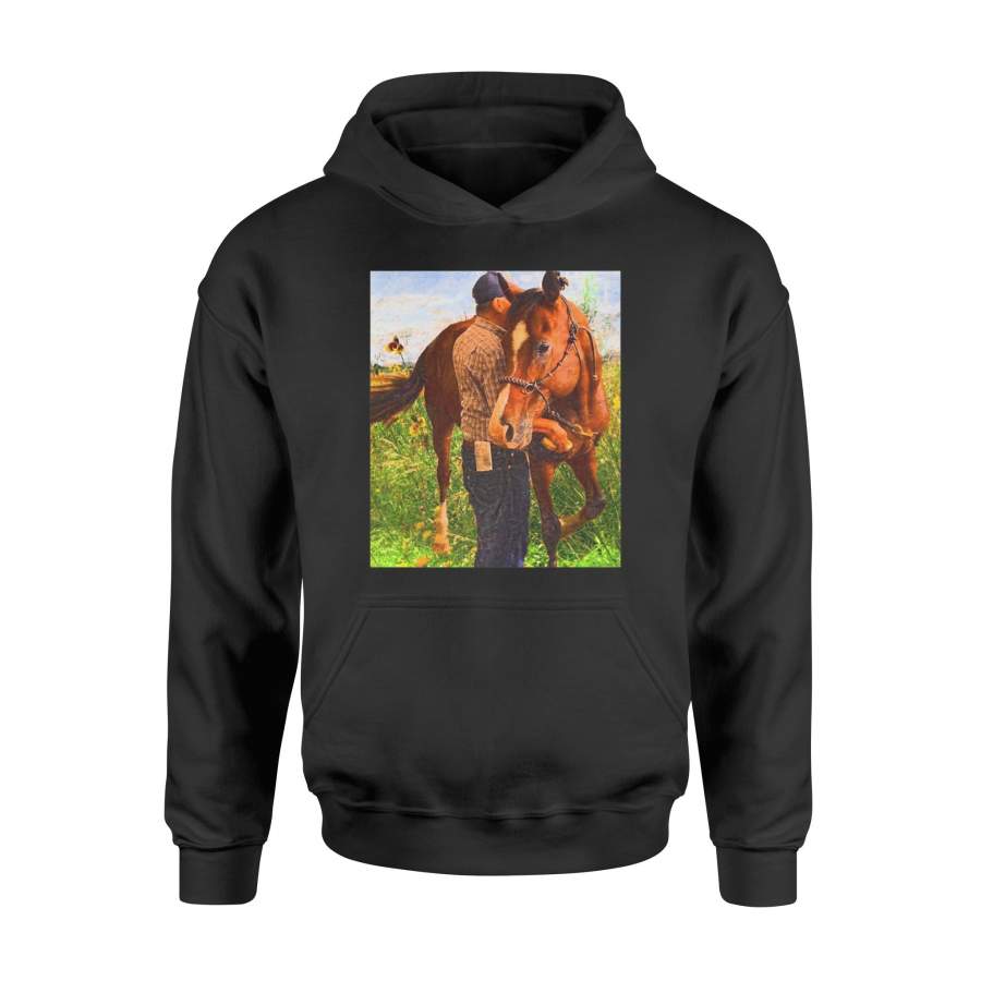 Horse Lovers With Picture Of Cowboy And Horse Hoodie