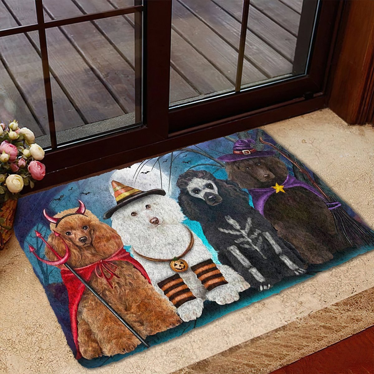 Tmarc Tee Poodle Dog Halloween Doormat