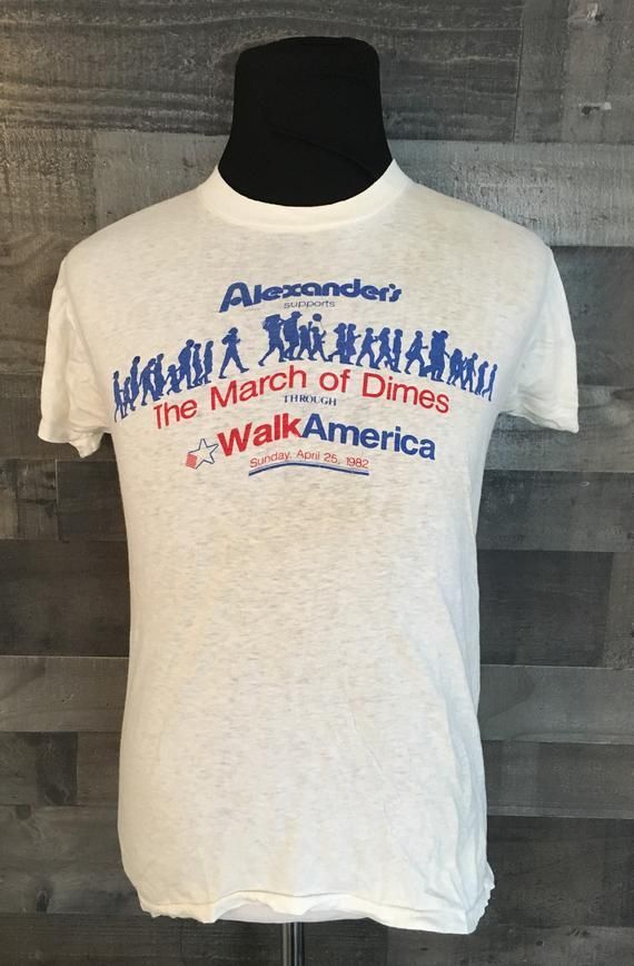 Vintage 80S March Of Dimes Walk America Run Race 1982 Vintage 80S Usa Marathon Shirt