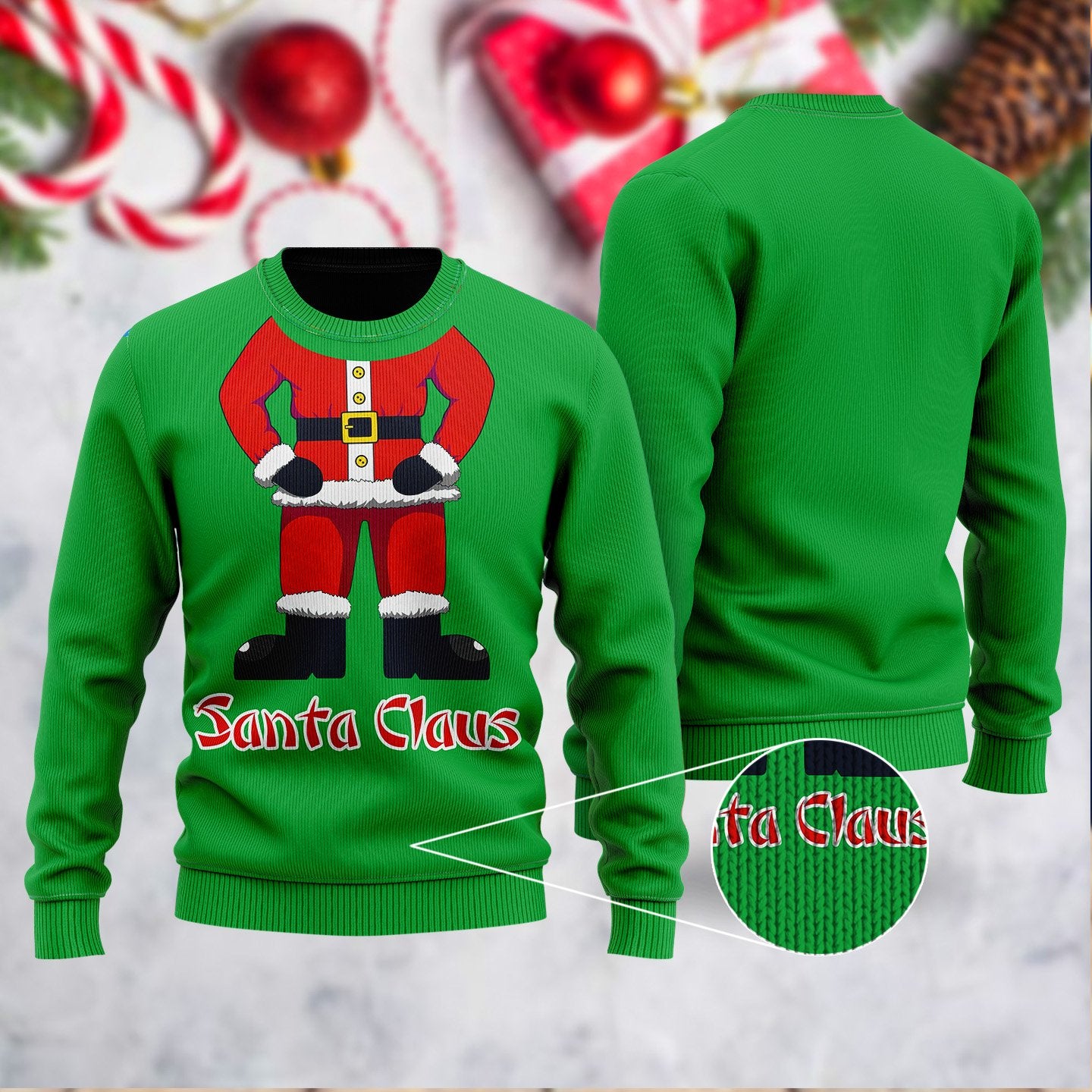 Santa Claus Ugly Christmas Sweater | For Men & Women | Adult | Us6254