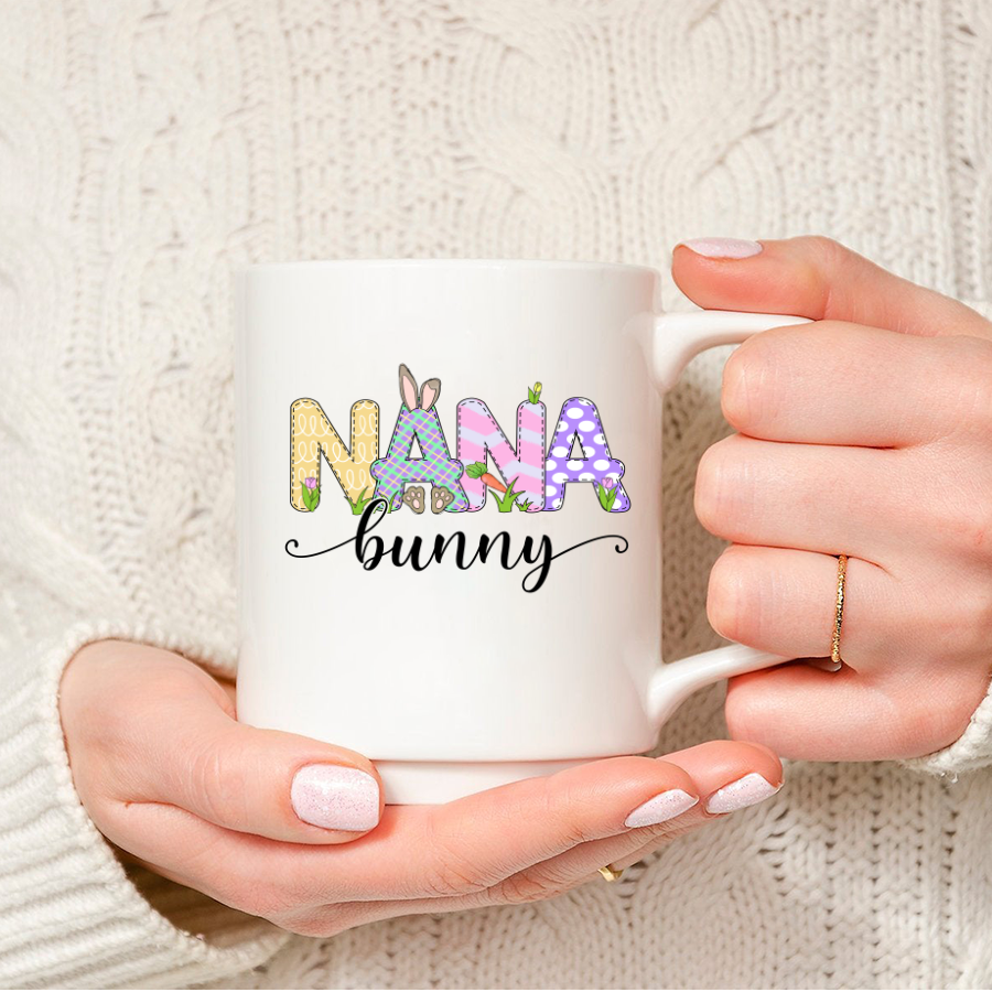 Personalized Nana Bunny Cute Easter Mug