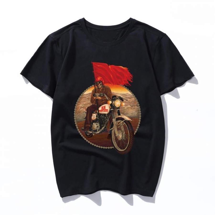 the lone rider Korean Kpop Tops Female T-shirt Ulzzang Streetwear 80s Funny Shirt 90s Vintage Printed Tshirt Women men