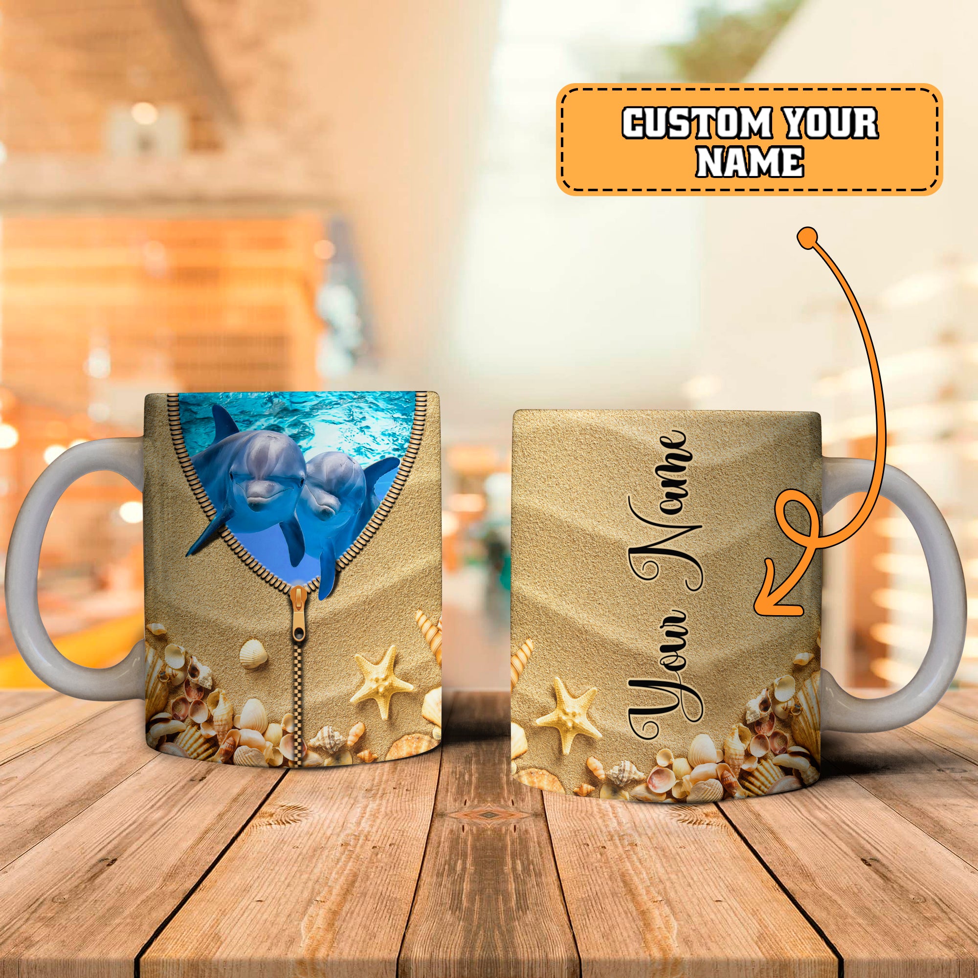 Dolphin – Customize Mug 2 – Loop – H2K-H83