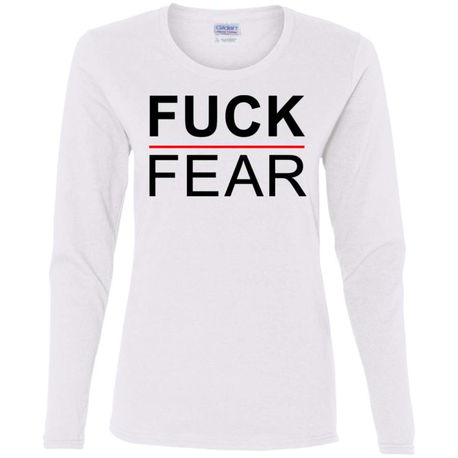 AGR Anthony Joshua Fuck Fear Ladies’ Cotton LS T-Shirt