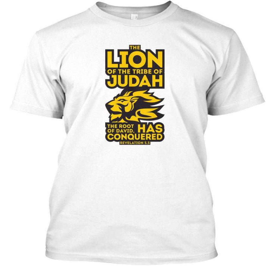 The Lion Of Tribe Judah – Root David Has Conquered Premium Tee T-Shirt