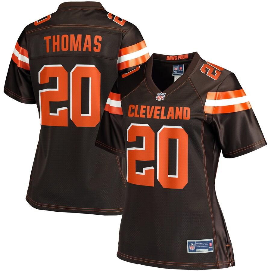 Tavierre Thomas Cleveland Browns NFL Pro Line Womens Primary Player Jersey – Brown