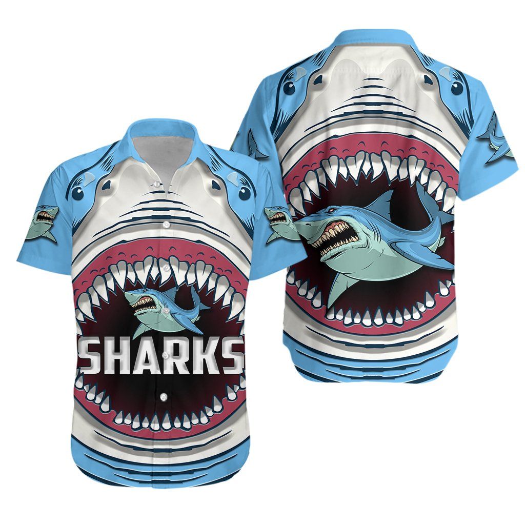 Sharks Hawaiian Shirt K4