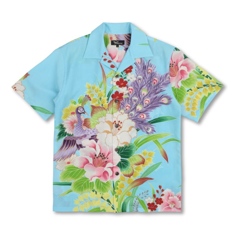 Peacock Blue High Quality Hawaii Shirt Ha79983