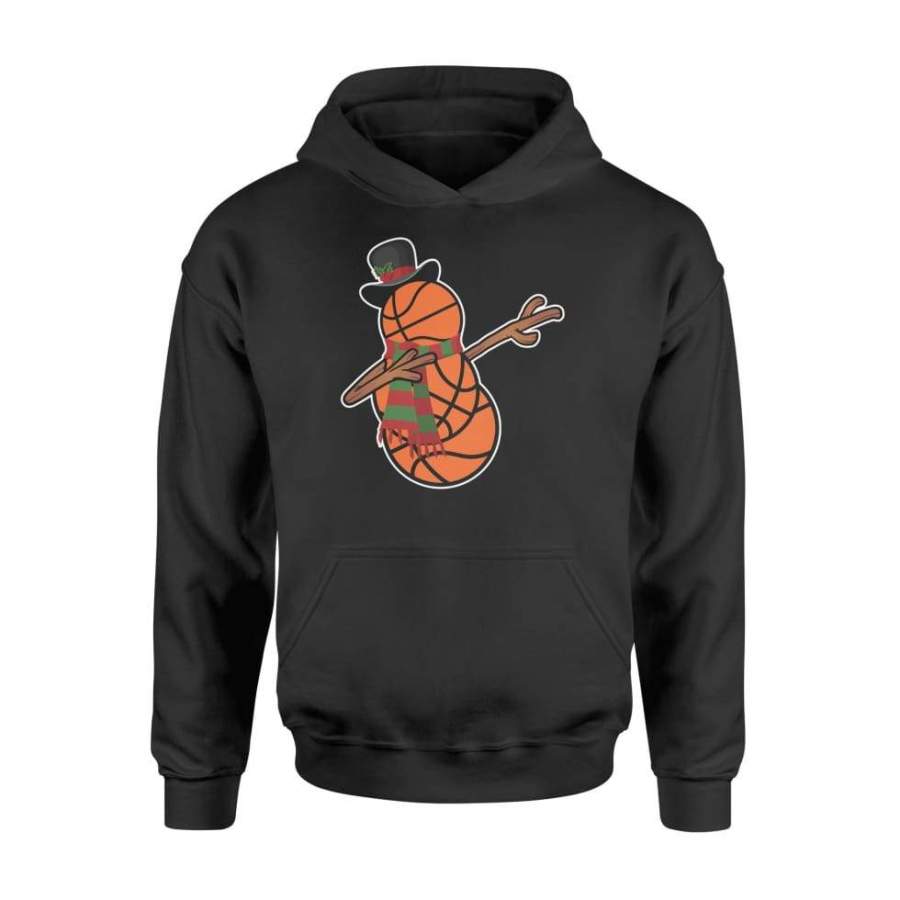 Dabbing Basketball Snowman Christmas Pajamas XMas Shirt – Standard Hoodie