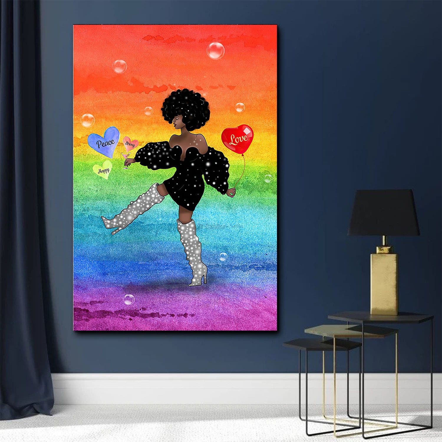 Black Girl Magic Poster Melanin Lovely Girl Gift For Black
