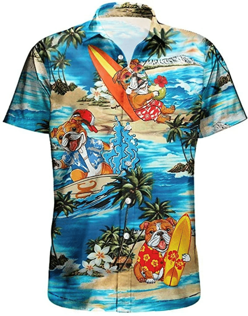 Bulldog Hawaii Shirt Unisex Adult Ha42772