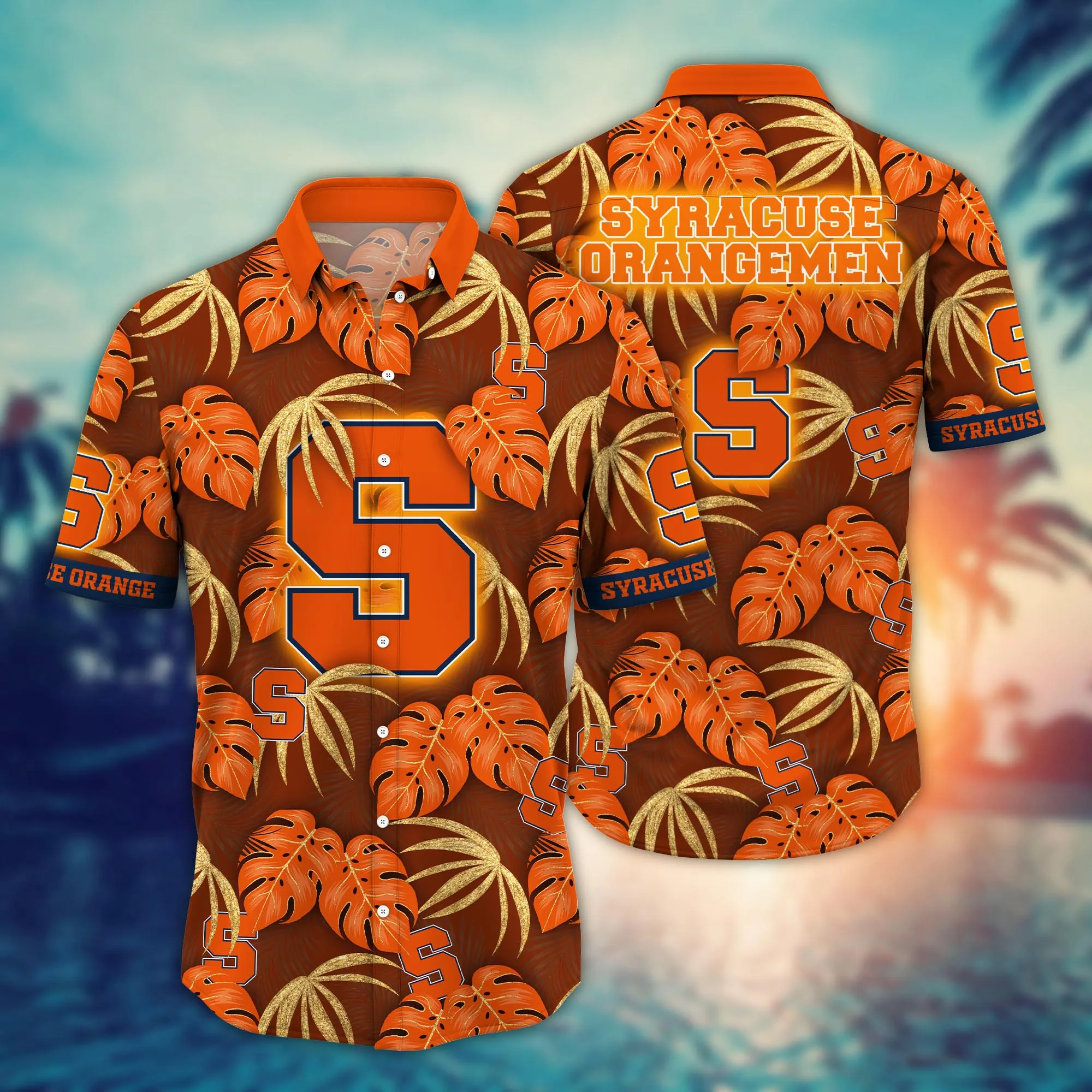 Syracuse Orange NCCA Hawaiian Shirt Island Time Aloha Shirt