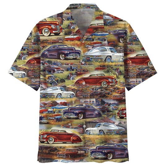 Unifinz Hot Rod Hawaii Shirt Vintage Pattern Aloha 2022 Ha108978