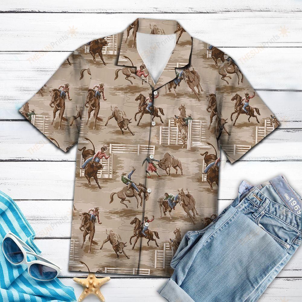 Vintage Rodeo Hawaiian Shirt Ha51393