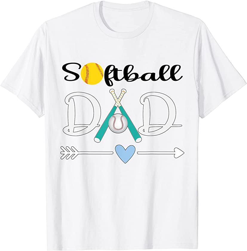 Softball Dad Father’s Day 2021 Dad Leopard dad coach T-Shirt