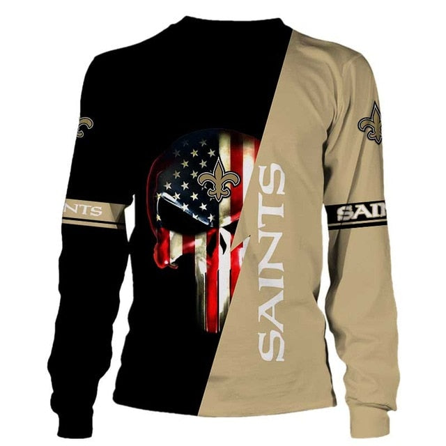 New Orleans Saints 3D Skull Pullover