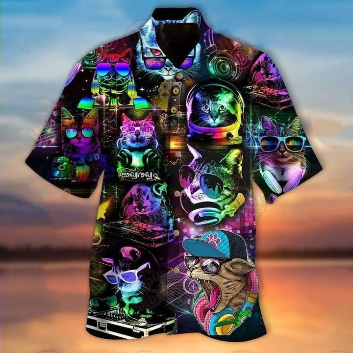 Dj Disco Cats Hawaii Shirt Unisex Adult Ha35734