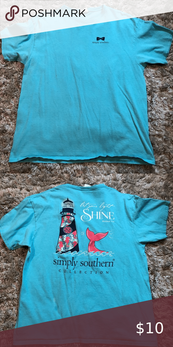 Simply Southern Shirt No Rips A Little Faded Simply Southern Tops Shirt