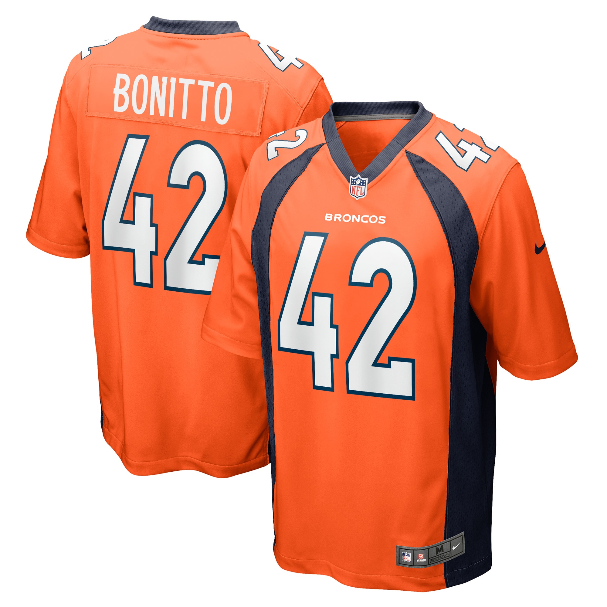 Nik Bonitto Denver Broncos Game Player Jersey – Orange