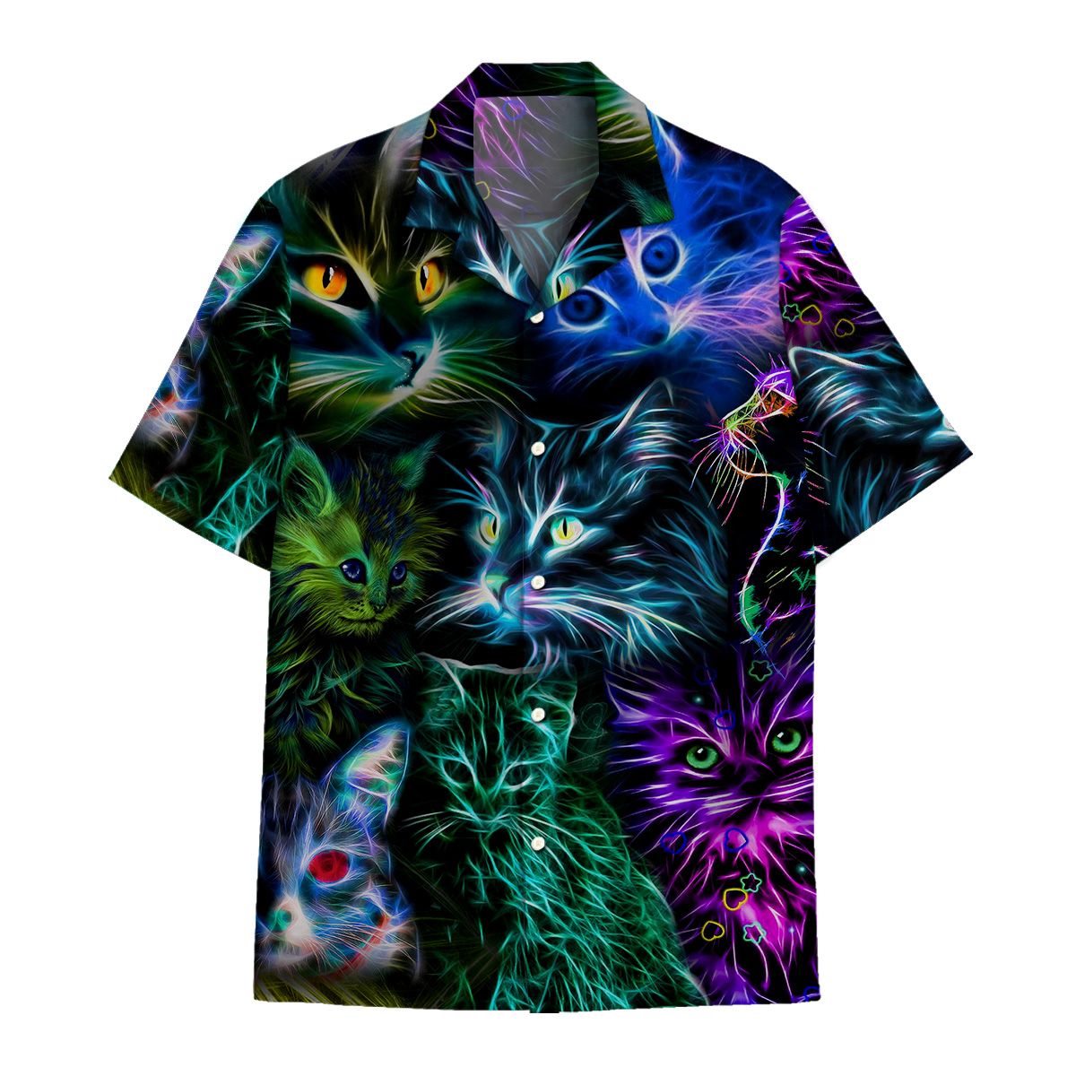 Hawaii Shirt Neon Cats Hawaii For Hawaii Aloha Ha67300